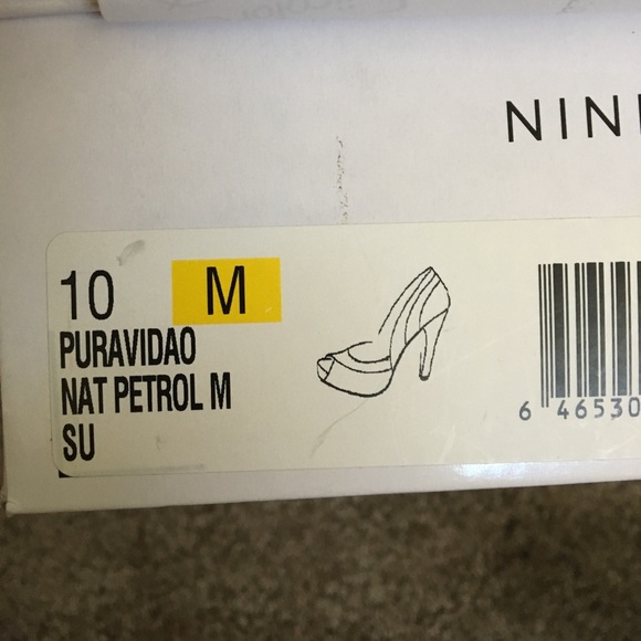 Nine West Peep Toe Suede Purple Pumps Heels 10 - Picture 7 of 8